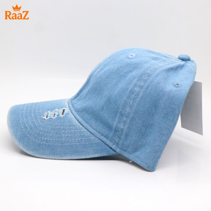 Sky%20Blue%20Denim%20Ripped%20Visor%20Cap%20For%20Men%20-%20Image%202