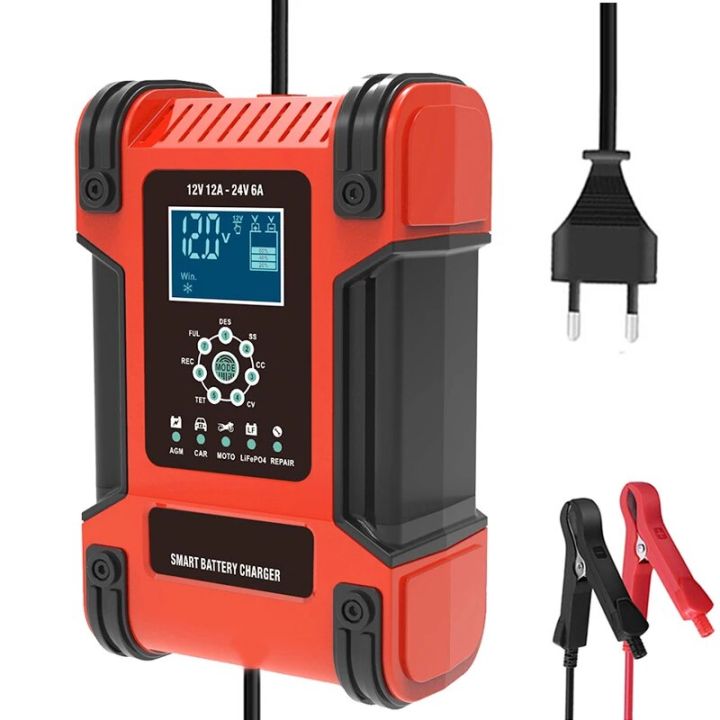 12V/24V%2012A%20Universal%20Car%20Battery%20Starter%20Automotive%20Battery%20Charger%20Maintainer%20for%20Truck%20Car%20AGM%20Deep%20Cycle%20VRLA%20Pulse%20Repair%20-%20Image%207