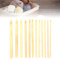 12pcs Crochet Hooks Bamboo Smooth Handcrafted Knitting Needles for Crocheting Shawl. 