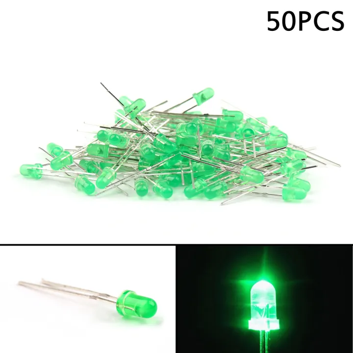 50Pcs-%203mm%20COLORFUL%20GREEN%20LED%203mm%20Round%20LED%20Light%20Emitting%20Diode%20Basic%20Green%20Light%20Bulbs%20For%20Electronics%20Project%20Indicator%20Front%20Panels%20LED%20Light%20DIY%20-%20Rgb%20Light%20-%20Image%203