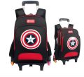 Cartoon School Bags with Trolley for boys Rolling backpack for school kids wheeled backpack children school trolley bag for boys Amour zii. 