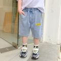IENENS Baby Boys Shorts Girl Casual Jeans Kids Clothes Summer Short Pants 2-8 Years Clothing Boy's Loose Denim Shorts.