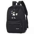 Korean Style Men's Black Bag Backpack Travel Bags Female Junior High School Student Elementary and Middle School Student Schoolbags Men's Fashion.