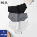BZEL 3PCS/Set Women Panties Low Waist Seamless Female Underwear Sports Breathable Briefs Girl Underpants. 