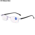 Luxury Diamond Cut Reading Glasses Men Rimless Anti Blue Light Eyeglasses Ladies Plus Prescription Eyewear Diopter 1.0 To +4.0. 
