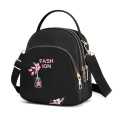 Women's Oxford Cloth Diagonal Cross Ethnic Style Backpacks Multi-purpose Bag Casual Portable Small Girls Fashion Holder Backpack.