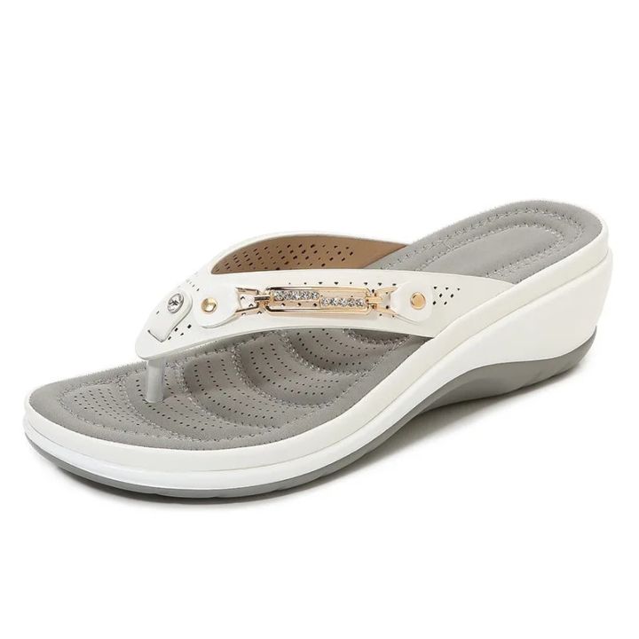 2023%20Women's%20Slippers%20Summer%20New%20Fashion%20Metal%20Button%20Slides%20Shoes%20Wedge%20Beach%20Sandals%20Women%20Outside%20Platform%20Leisure%20Flip%20Flops%20-%20Image%202