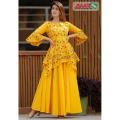 New Attractive Eid Collection 2022 - Explore Elegance in this Exclusive 2-Piece Skirt Kurti Set, Perfectly Designed for Girls.