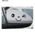 ❂↬1 Pair Lovely Smiling Face Car Rearview Mirror Sticker Reflective Decal Decor. 