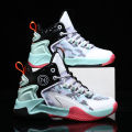【Emotion HENG】New Children's Sports Running Basketball Shoes Breathable Boys Shoes Medium and Large Children Flying Woven Mesh Shoes. 