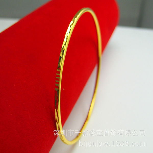Bag gold bracelet plated 24K gold bracelet small bracelet pure gold 999 color women's bridal wedding jewelry