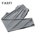 Farfi Summer Sweatpants Solid Color Plus Size Mesh Men Sweatpants.