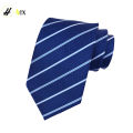 Tie men's navy blue striped formal dress business groom shirt to work interview professional hand-made tie. 
