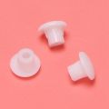 Plastic Round Shaped Cover Screw Cap Lid White 100Pcs for 5mm Dia Hole. 