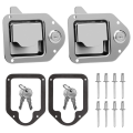 Truck Tool Box Latch Stainless Steel Toolbox Paddle Lock Spare Parts Accessories Handle with Keys for Truck RV Trailer. 