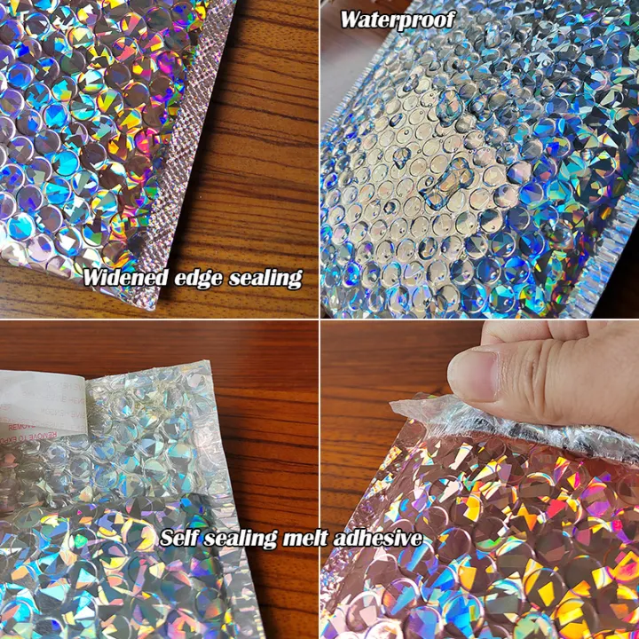 25/50Pcs/lot%20Laser%20Bags%20Self%20Seal%20Shipping%20Bag%20Holographic%20Mailing%20Envelope%20Bubble%20Padded%20Jewelry%20and%20Cosmetics%20Storage%20Bags%20-%20Image%206