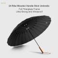 24 Ribs Rain Umbrella Classic Windproof Umbrella for Outdoor Walking Trips. 