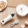 Rechargeable Eggbeater Handheld Stainless Milk Frother Foamer Blender Coffee Mixer. 