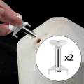 2 Pieces Coconut Hole Opener Practical Reusable Coconut Shell Breaker Machine Coco Drill Punch Tool.