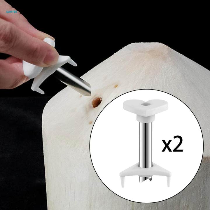 2 Pieces Coconut Hole Opener Practical Reusable Coconut Shell Breaker Machine Coco Drill Punch Tool