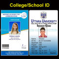 1 pcs Student's Plastic ID Card UV Print with Gift.