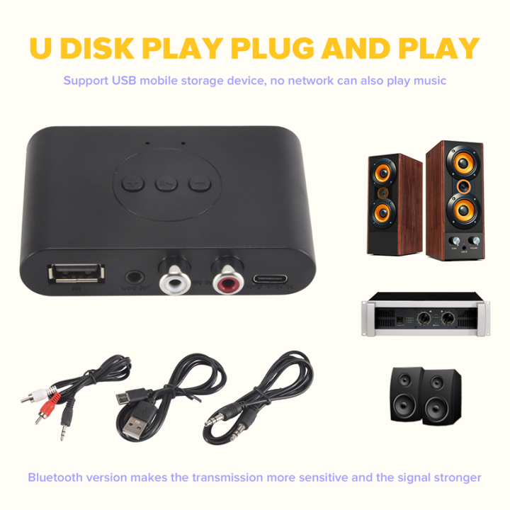 Bluetooth%205.3%20Audio%20Receiver%20NFC%20USB%20U%20Disk%203.5mm%20For%20Car%20Speaker%20-%20Image%202