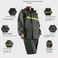 Men's thickened raincoat set, rainproof mask, raincoat, outdoor work, hiking, cycling, fishing, raincoat, storm proof. 