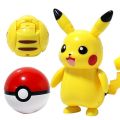 【Yurui】Pokemon Figure Ball Pikachu Lunala Charizard Action Figure Pokemon Elf-Ball Toy Set Kids Halloween.