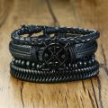 Vnox Leather Adjustable Wrap Bracelet.