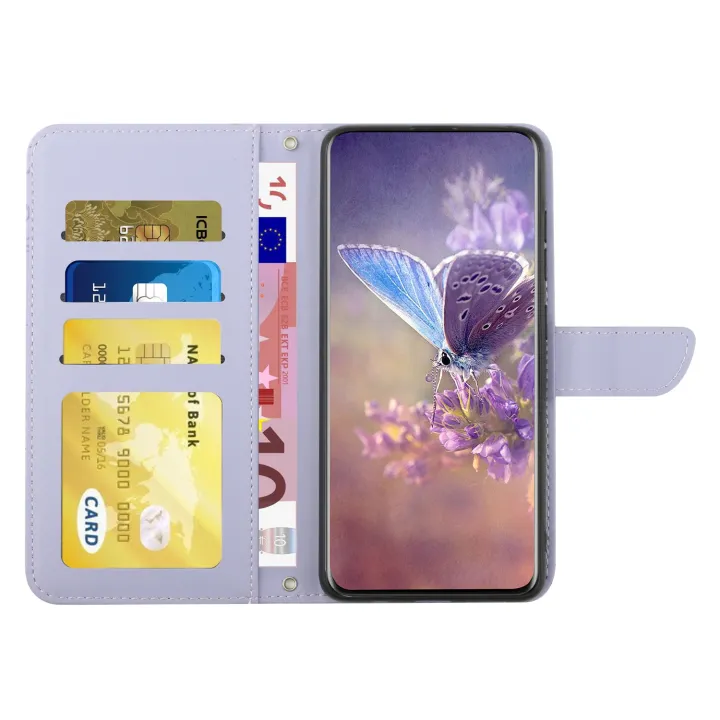 For%20Xiaomi%20Poco%20M5%204G/5G/M4%205G%20HT03%20Skin%20Feel%20Butterfly%20Embossed%20Flip%20Leather%20Phone%20Case%20-%20Image%202