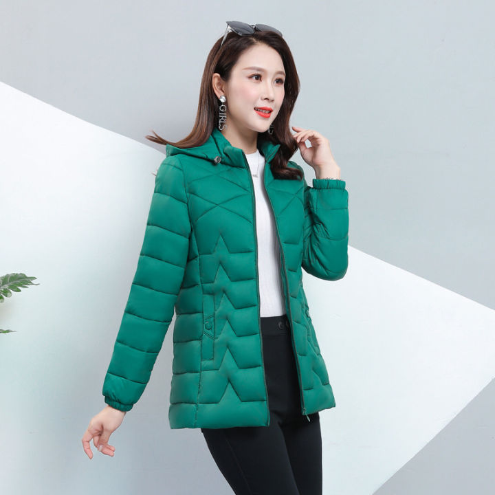 2021 new middle-aged and elderly women's slim-fit cotton-padded jacket for mothers oversized coat