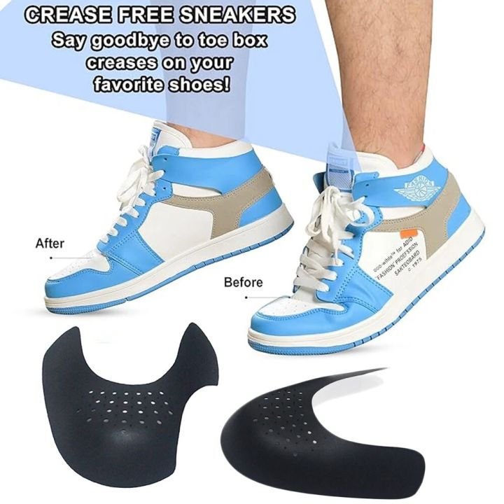 2Pairs Anti Crease Protector for Shoes Head Anti-Wrinkle Suppport Stretcher Ultimate Sneaker Crease Guards for Formal Shoes Care
