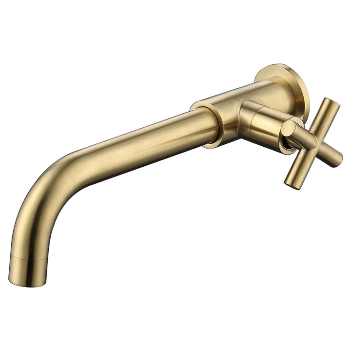 Brass Wall Mounted Sink Basin Basin Faucet Bathroom Cold Water Tap