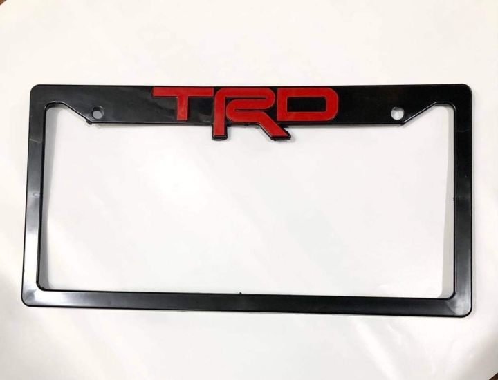 2 Pcs TRD Car Number Plate Frame For Toyota