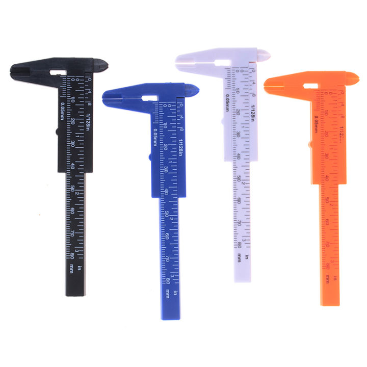 80mm Scale Ruler 【Toy life hall】1pc Mini sliding plastic measure ruler gauge double ...