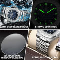 POEDAGAR Luxury Square Man Wristwatch Luminous Waterproof Date Men Watch Stainless Steel Men's Quartz Watches Casual Male Clock. 