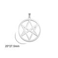 Dawapara Unicursal Hexagram Stainless Steel Pendants for Necklace Keychain DIY Jewelry Making Religious Symbol Thelema Pendant. 