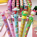 10Colors Ballpoint Pen Cartoon Bear 0.5mm Colorful Ink Gel Pens Silicone Kawaii Pens School Office Supplies Stationery.