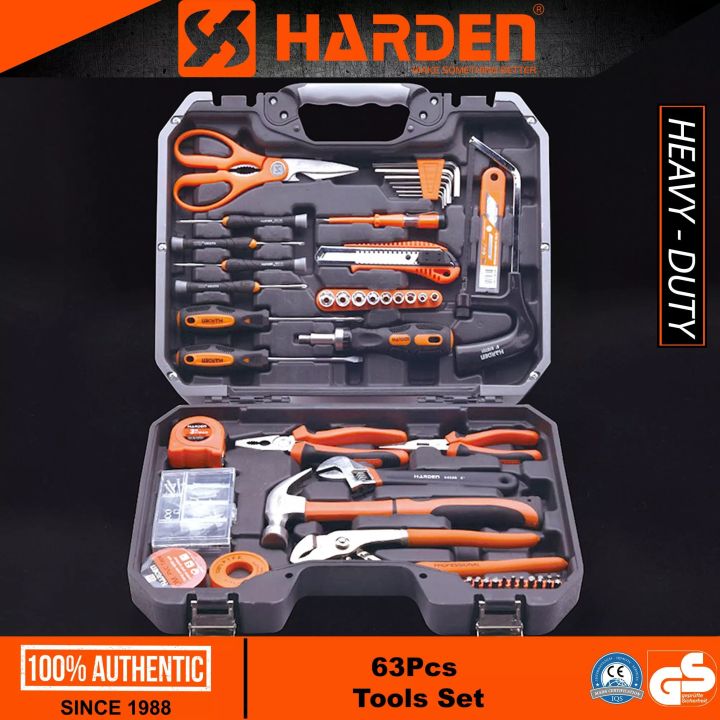 Harden 63 Pcs Tools Set Professional Germany Design Portable Household ...
