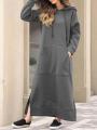 Turkey Hooded Tracksuit Maxi Dress Women Muslim Arab Striped Jogging Sports Long Dress Walk Wear Musulman Islamic Clothing 4XL.