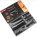 Evcrierh 6 Pcs Non-Stick Knife Set for Kitchen, Super Sharp high Carbon Stainless Steel Material.