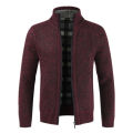 Mens Autumn Solid Color Knitted Sweater Jackets Cardigan Coats Man Clothing Casual Black Zip Up Sweaters Blusa De Frio Masculino. 