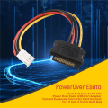 Dual Port Sata To 5V 12V Power Over Esata USB Port Adapter Convert Expansion Converter Card Connect To 2.5 Inch 3.5 Inch Hard Disk. 