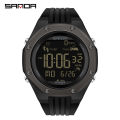 Sanda Men's Watches Sport LED Digital Waterproof Pedometer Wristwatches 6117.