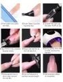 Lanmuiar 11pcs set 3 Color Polygel Nail Kit Nail Builder Kit Nail Extension Kit with UV Lamp Top Coat Base Coat All-in-One for Nail Starter Different Nail Art Ideas DIY Home Manicure. 