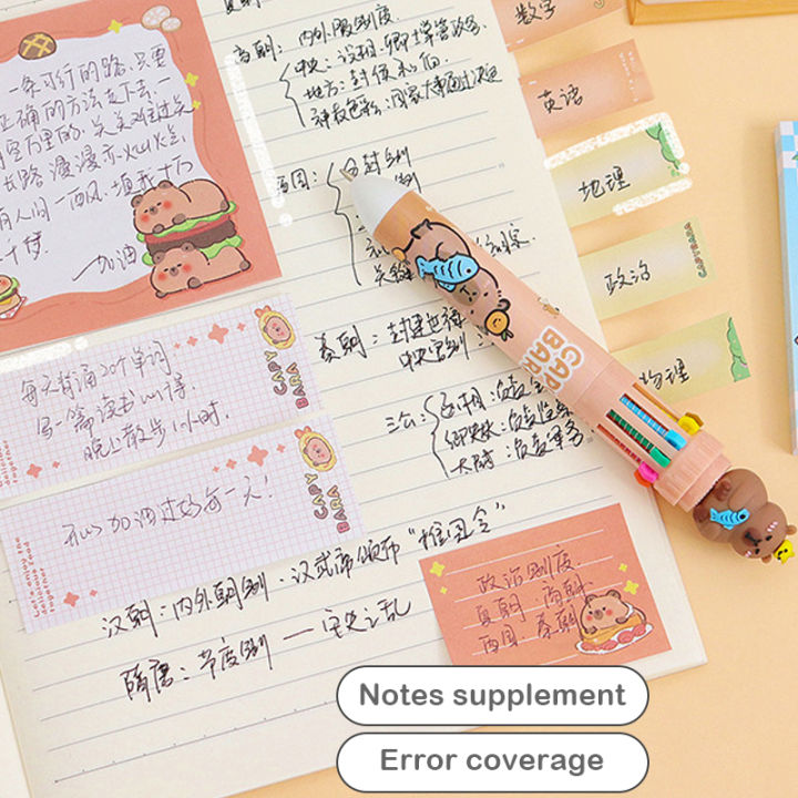480Sheets%20Cartoon%20Cute%20Capybara%20Sticky%20Note%20Set%20School%20Supplies%20Multifunctional%20Planner%20Sticker%20Aesthetic%20Stationery%20Gifts%20-%20Image%204