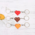 1Pair Cute Love Heart Building Block Keychains for Couples Women Men Friendship Separable Love Heart Brick Key Ring Jewelry Gift.