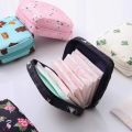 Cute Cartoon Sanitary Napkin Storage Bag for Girls | Large Capacity Waterproof Feminine Hygiene Organizer | Portable Travel Pouch for Sanitary Pads, Wipes, Medicines & Toiletries. 