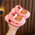 Children's slippers summer new cute bear shoes for baby girls boys soft soles non-slip slippers in the home bathroom. 
