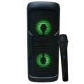 KTS-2222 Dual 3 Inch Driver 12W Colorful Lighting Wireless Speaker & Microphone. 
